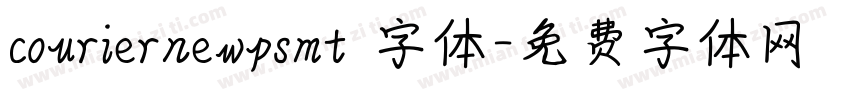 couriernewpsmt 字体字体转换